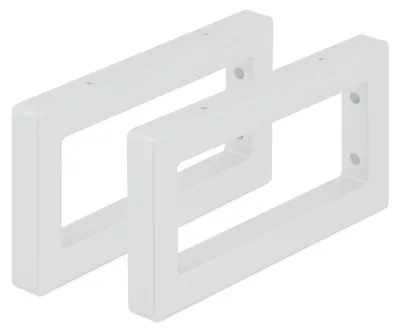 Immagine prodotto di Set di 2 supporti a parete in acciaio, lunghezza 30 cm, colore bianco
