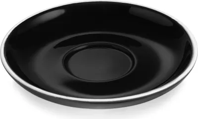 Produktbild von Doppiountertasse Italia Ø 15,5 cm schwarz, Porzellan, Doppelter Espresso Untertasse
