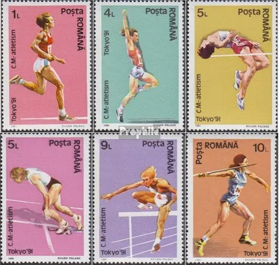 Produktbild von Briefmarken Rumänien 1991 Mi 4740-4745 (kompl.Ausg.) postfrisch Leichtathletik WM