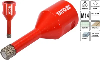 Produktbild von M14 Diamantbohrkrone Fliesenbohrer Diamantbohrer 6 - 68 mm für Winkelschleifer, Größe:8mm