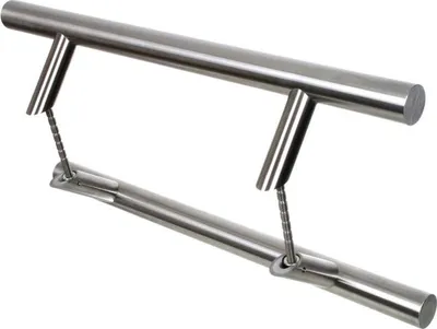 Produktbild von NAJDER Türgriff 45° - Edelstahl - 300 x 500 mm - Beidseitig - Handgriff - Griff - 2 Stück - Gebürstete Stahlstruktur - Ø32 mm - AISI 304 / A2 -