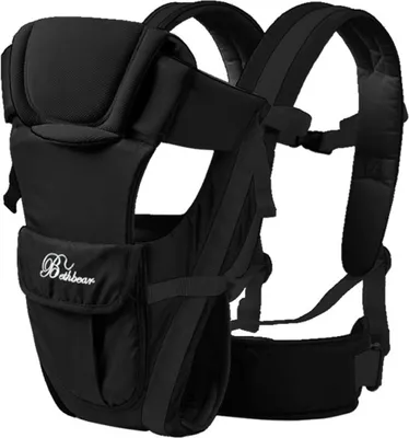 Produktbild von Bauchtragen Ergonomische Babytrage 0-30 Monate Atmungsaktive Vorderseite 4 in 1 Kleinkind Bequemer Sling Rucksack Beutel Wrap Baby Kangaroo Neu,Schwarz