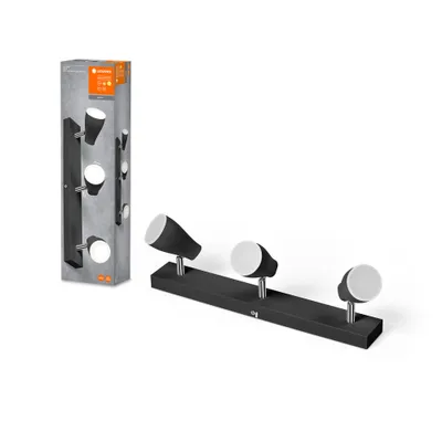 Produktbild von Ledvance LED Deckenleuchte Spot Pear Schwarz 3 x 4,3W GU10 1050lm warmweiß 2700K schwenkbar