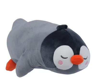 Immagine prodotto di Cuscino a forma di pinguino per bambini, 75 cm, colore grigio