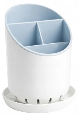 Image de EDIBAZZAR | Range-couverts, égouttoir, rangement pour ustensiles de cuisine, bleu