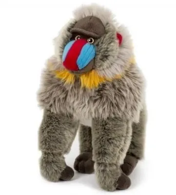 Zdjęcie produktu dla Miękka zabawka Mandryl 28 cm przytulanka pluszowe zwierzę małpa małpa zwierzę zoo
