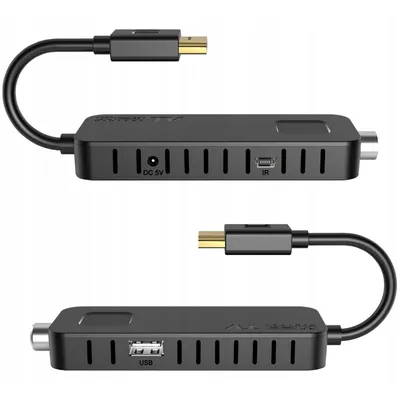 Produktbild von LTC Mini DVB-T2 HD Stick Receiver H.265 HEVC Decoder Full HD 1080p 2-in-1 lernfähige Fernbedienung PVR Aufnahme USB HDMI Infrarot-Sensor Schwarz