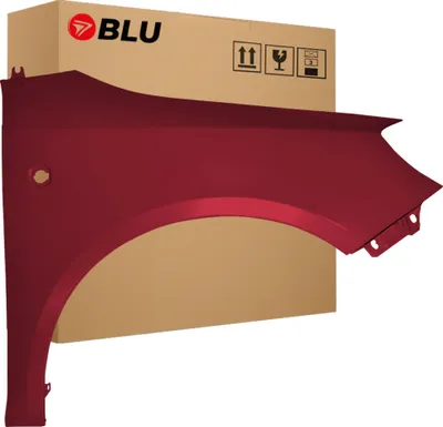 Produktbild von BLU Kotflügel Passend für Skoda Fabia II (5J) | Roomster 9892 Rechts Rot FlamencoRot | 2007-2015 | Vorderseite Vorne | Lackiert | Einbaufertig