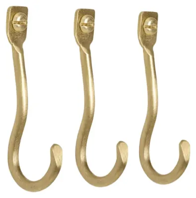 Immagine prodotto di Ganci a forma di "S" dorati, set da 3 pezzi