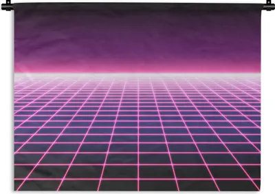 Produktbild von MuchoWow® Wandteppich Wandbehang Spiele - Retro - Neon 150x112 cm Tapisserie Dekoration Wandtuch - Wanddecke - Wandteppiche