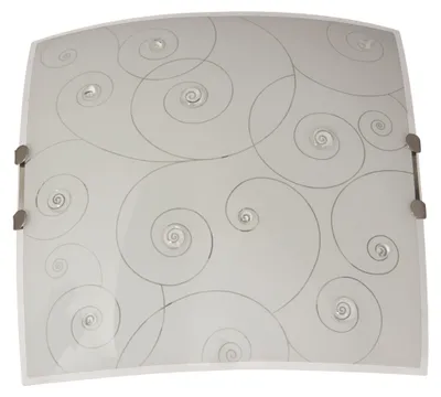 Produktbild von Wandleuchten - LED Wand- und Deckenleuchten, Wandlampe im Vintage Style, ausMetall und Glas in weiß, 11 cm hoch, Maße 29 x 29 cm, inkl. LED