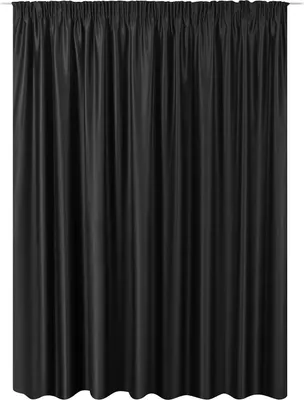 Produktbild von JEMIDI Vorhang blickdicht 300x245cm - Gardine mit Kräuselband Universalband - 100% Polyester Schal lang für Wohnzimmer Schlafzimmer - schwarz
