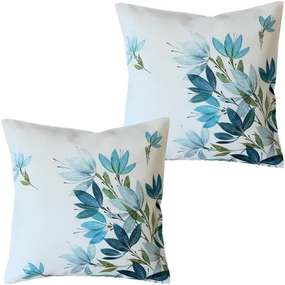 Imagen del producto de Fundas de cojín LOREEN, 40 x 40 cm, con motivos de hojas – colores vibrantes