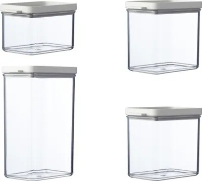 Produktbild von Mepal - Vorratsdosen Omnia - Vorratsdose mit Deckel für Trockene Lebensmittel - Küchenaufbewahrung & Organisation - Frischebox stapelbar & luftdicht - Spülmaschinenfest - 4.9 l - Nordic white