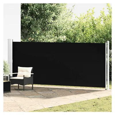 Produktbild von Terrassenmarkise Schwarz 160x600cm, UV- und wasserfest, für Balkon und Innenhof