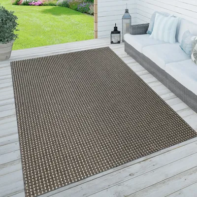 Produktbild von In- & Outdoor Teppich, Terrasse u. Balkon, Wetterfest Einfarbig m. Struktur Grösse 120x170 cm
