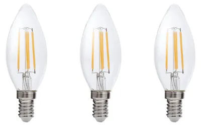 Produktbild von Kobi E14 LED-Lampe Röhre 4W 470lm 3000K warmweiß 3 Stück