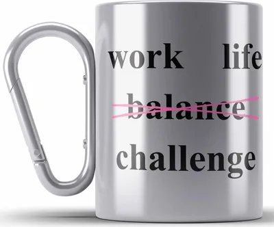Produktbild von Trendation - Lustige Edelstahl Tasse Karabiner mit Spruch für Frauen Männer Arbeit Büro Lustig Edelstahl Tasse Karabinern Becher mit Sprüchen Kollegin Geschenk Sarkasmus Challenge (Silber)