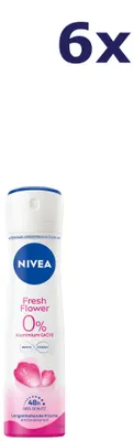 Produktbild von 6x NIVEA Fresh Flower Deodorant Spray 150 ml