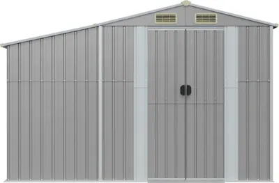 Produktbild von "im Sonderangebot"Gerätehaus Moderner design - Geräteschuppen - Garagenzelt Grau 277x93x179 cm Verzinkter Stahl DEMöbel 9676160
