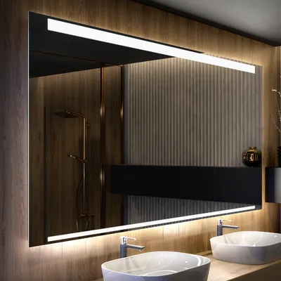Produktbild von Artforma Badspiegel 100x100 cm - mit LED Beleuchtung - LED Farbe Kaltweiß 7000K - Individuell Nach Maß - Beleuchtet Wandspiegel Lichtspiegel Badezimmerspiegel | Lichtschalter: Touch Schalter |LED130