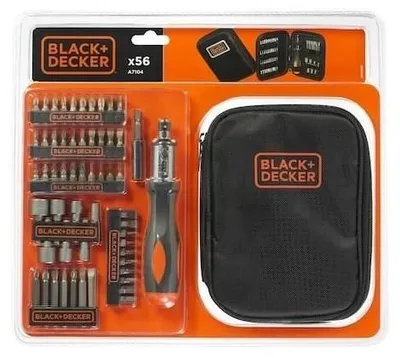 Obrázek produktu pro Sada šroubováků s ráčnou BLACK+DECKER A7104-XJ, 56 kusů