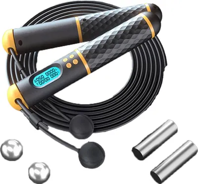 Produktbild von Springseil mit Zähler – Schwere Griffe, verstellbare Länge – Kabelloser Ball – Fitnessübung