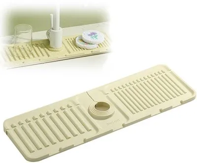 Produktbild von Silikonische Ablagemat für Küche und Bad, Schutzmat für Wasserhahn, Ablagebrett für Spüle