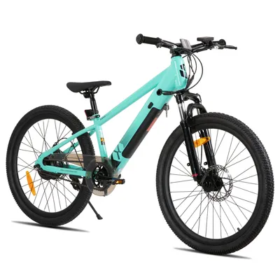 Produktbild von JOYSTAR 24‑Zoll Elektro‑Mountainbike für Jugendliche, 24V 5.2Ah Akku, 25 km/h, Federgabel, verstellbarer Sattel, Scheibenbremse