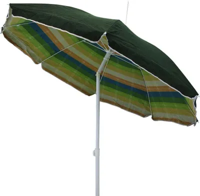Immagine prodotto di Milani Home - ombrellone da spiaggia diametro 2 m, palo centrale in acciaio, telo poliestere multicolor, inclinabile, per mare, piscina, giardino e campeggio