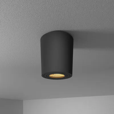 Image de HOFTRONIC - Spot LED plafond 4W 345lm 2700K GU10 Noir IP65 Dimmable