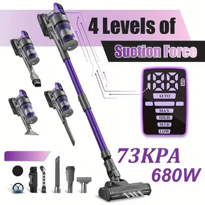 Image de Aspirateur sans fil - Aspirateur à main - Aspirateur balai - Aspirateur balai - Aspirateur sans fil - Violet