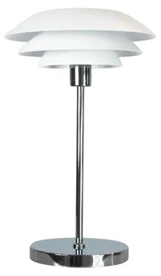 Produktbild von Tischlampe, Tischleuchte, Nachttischlampe, Schreibtischlampe, LED Leselampe, DL31 weiß/Chrom