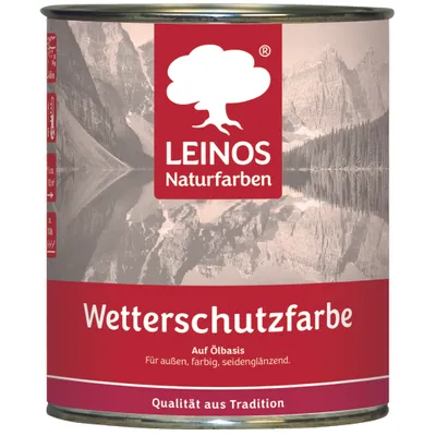 Produktbild von LEINOS Wetterschutzfarbe Maisgelb 0,75 l für Holz außen, auf Naturölbasis
