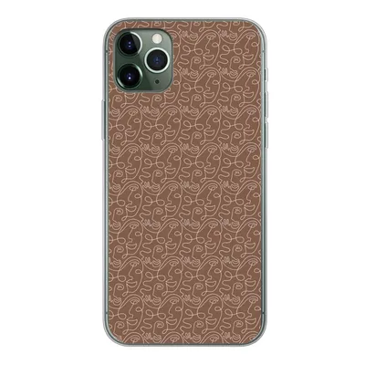 Produktbild von MuchoWow® Handyhülle Schutzhülle Hülle für iPhone 11 Pro Max Gesicht - Muster - Abstrakt Silikon Softcase Handy Hülle - Schutz