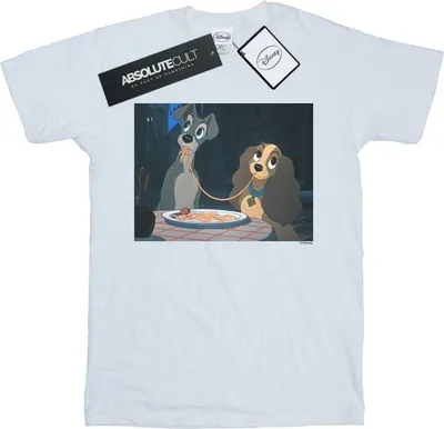 Produktbild von Disney - "Lady And The Tramp Spaghetti Slurp" T-Shirt für Herren BI18909 (S) (Weiß)