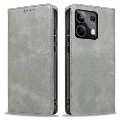 Produktbild von Handyhülle für Xiaomi Redmi Note 13 5G Kunstleder Flip Cover Hülle Klapphülle Case Kartenfach Farbe: Grau