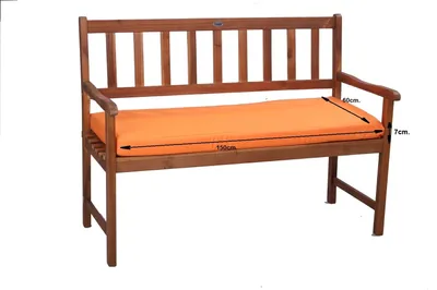 Obrázok produktu pre Vankúš na sedenie 150x60x7cm oranžová| vankúš na lavicu| Vonkajší záhradný vankúš| Vodotesný vankúš| Vonkajší vankúš na hojdaèku