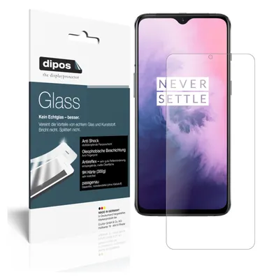 Produktbild von 2x Schutzfolie für OnePlus 7 matt - Anti-Shock 9H Folie dipos Glass Kunststoffglas