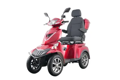 Produktbild von Elektro Seniorenmobil E-Quad 1000 - 25 km/h rot mit Top Case Aktiv Mobil