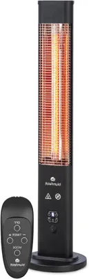 Image de Radiateur infrarouge - Chauffage sur pied - Pour chauffer les terrasses - Technologie IR ComfortHeat - 1200 watts - Noir