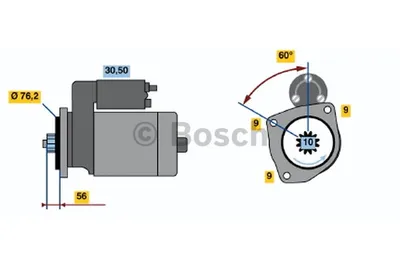 Produktbild von BOSCH 0 986 018 470 Starter Anlasser 1,1kW für VW Transporter IV Bus (70B, 70C, 7DB, 7DK, 70J, 70K, 7DC, 7DJ) 12V