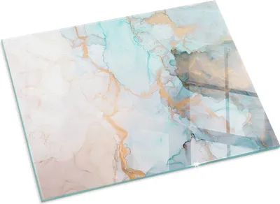 Produktbild von Abstraktes flüssiges Muster – Glasbodenplatte für – Kaminofen – Kaminplatte Glas – Schutzglas – Funkenschutzplatte –Glasbodenplatte Feuerfeste – Hitzeschutzplatte – Bodenschutz aus Glas – 80x60 cm