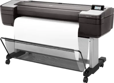 Imagen del producto de Impresora HP Designjet de 44 pulgadas, modelo T1700dr, 2400 x 1200 DPI, compatible con HP-GL/2, TIFF, JPEG, CALS G4, URF. Colores: cian, negro fotográfico, negro mate, magenta, amarillo. Resolución: 2400 x 1200 DPI. Tipos de papel compatibles: papel estucado, papel semibrillante, papel brillante, papel para bancos, papel fotográfico, etc. Formatos: A0, A1, A2, A3, A4