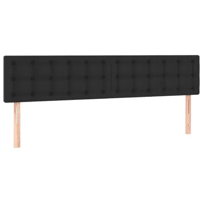 Produktbild von vidaXL Kopfteile Schwarz 200x5x78/88 cm Kunstleder