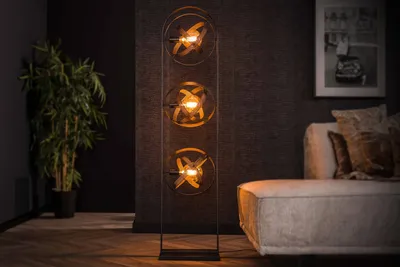 Produktbild von KAWOLA Stehleuchte DILLY Stehlampe  3-flammig Metall schwarz