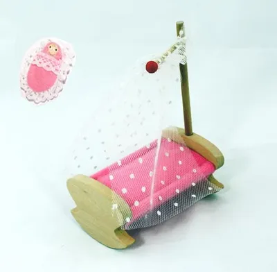 Produktbild von Freda rosé Baby + Wiege passend zur Puppenfamilie Freda mit Wechselkleidern