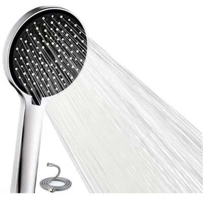 Produktbild von Duschkopf mit Schlauch 1,5M, 5 Strahlarten, Silber, ABS/Edelstahl