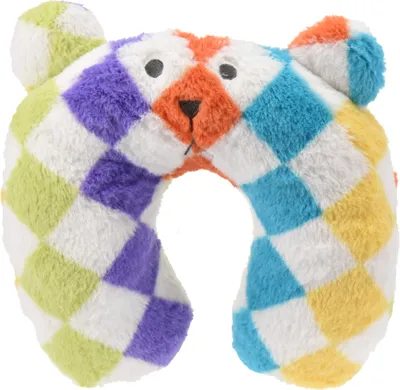 Produktbild von Regenbogen-Reisekissen 30×30 cm, pastellfarbene Karos