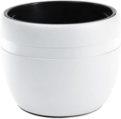 Image de Pot de fleurs pour jardin - Grand vase à fleurs - Pour rempoter les plantes - Avec un siège intégré pratique - Ø 40 cm - Blanc